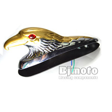 Motorcycle Bike Front Fender Mudguard Ornament Eagle Head Statue Fender Bonnet Emblem Motorbike ATV Dirt Bike Universal Motors