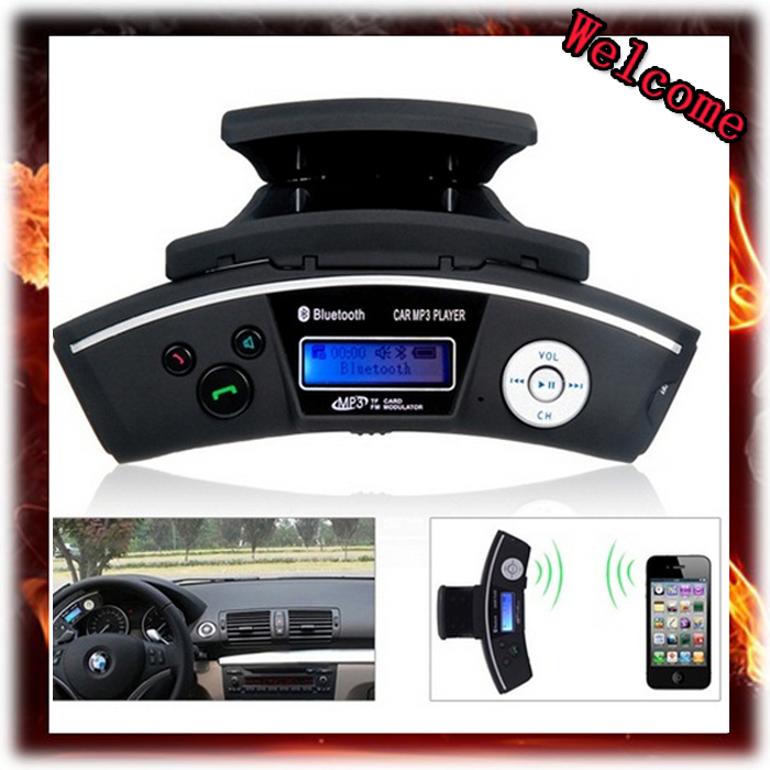 Steering Wheel Mount Bluetooth handsfree kit Car Kit Caller ID Handsfree Speaker + MP3 Player FM Transmitter,Free Shipping Steering Wheel Mount Bluetooth handsfree kit Car Kit Caller ID Handsfree Speaker + MP3 Player FM Transmitter,Free Shipping