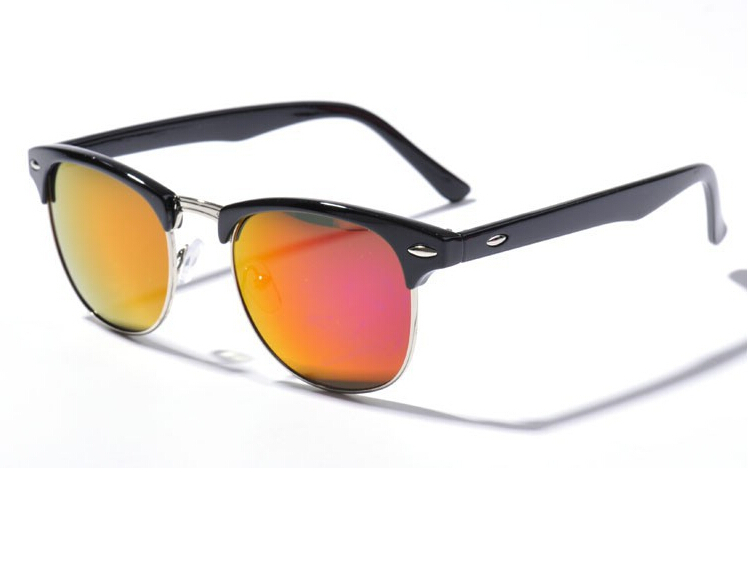 10 Colors New 2015 Retro Clubmaster Sunglasses Men Fashion Half Frame Metal Vintage Coating Sunglass Women