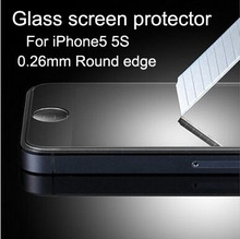 HOT sale 2014 New 2.5D 0.26mm Premium Tempered Glass Screen Protector For iPhone 5 5s 5c HD Toughened Protective Film Ultra
