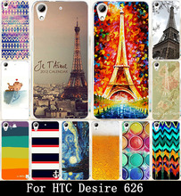 Paintbox Beer Eiffel Tower Totem Painted Fashion Cute Lovely UV Print Hard Cover Case For HTC Desire 626 Case Skin Shell Hood
