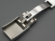 16mm x 9mm watch band buckle Deployment clasp Silver polished brushed High quality Stainless Steel for