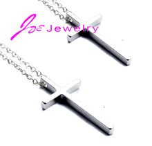 Cross lovers necklace 925 pure silver jewelry pendant one pair gift