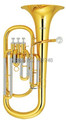 Three Pistons Baritone Bb Tone Brass Body Lacquer With ABS case Orchestral Musical Instruments Shipping time