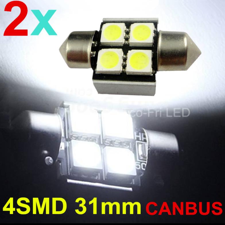 Верхнее освещение Eco-Fri LED BOMBILLAS COCHE C5W 31 4 5050 SMD CANBUS 2pcs источник света для авто eco fri led 4pcs t10 501 w5w canbus 4 5050 smd 1 cree