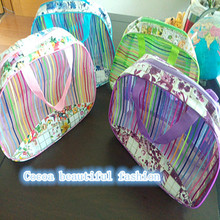 Cocoa han edition pure manual splicing printing large capacity shower small object to receive the handbag