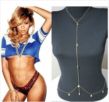New Rihanna Same Style Sexy Queen Alloy Body Chain Sequins Sexy BodyChain Factory Cheap Wholesale