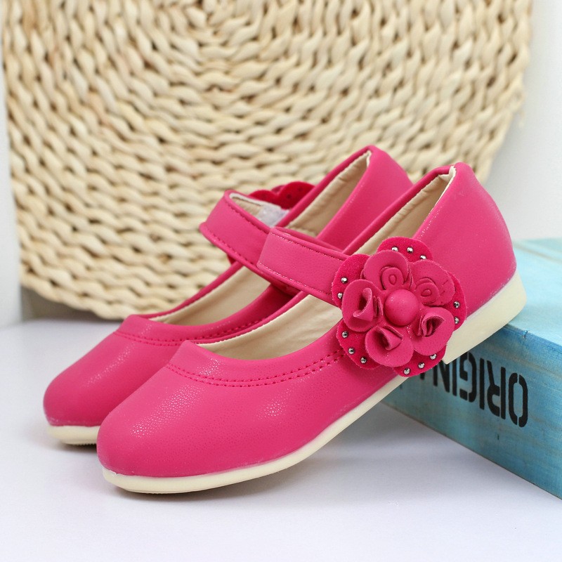 girl leather flower shoes (18)