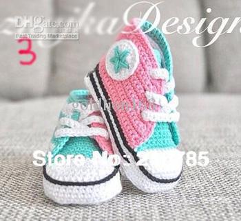 Free shipping, Crochet baby handmade Sports shoes knit ...