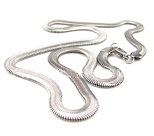 1 Piece Free Shipping 16 24Inch Nice 925 Sterling Silver Smooth Snake Man Necklace Chain With