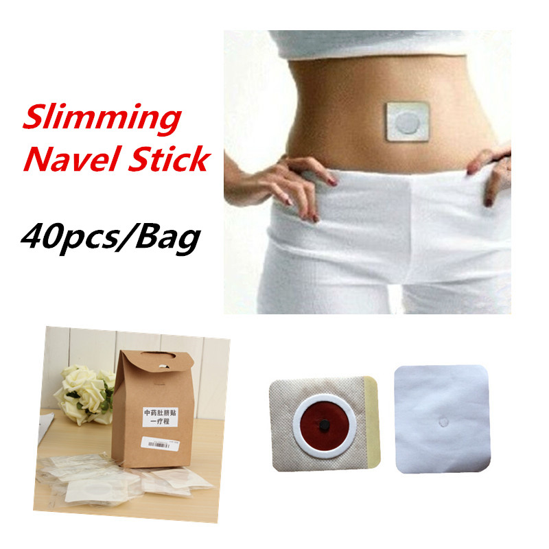 Lowest Price 40pcs lot Fat Burning Patch Sticker Slimming Navel Stick Slim Patch Magnetic Weight Loss