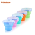KingCamp 2016 Portable Silicone Foldable Cup with Lid Collapsible Colorful Travel Hiking Cup 250ml