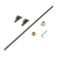for 3D printer set Kit T8 Lead screw 400 mm 8mm + brass copper nut + bearing Bracket + aluminium shaft Coupling