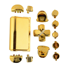 Fashion Full Buttons Mod Kits Set Chrome Gold For Playstation 4 PS4 Controller Joystick font b