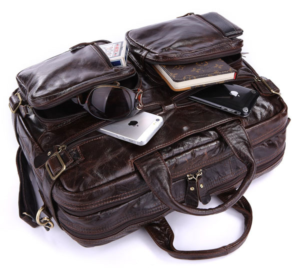 Maxwell Vintage Genuine Leather Men Backpack Business Travel Bag Portfolio 14 inch Laptop Bag MW J7026