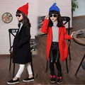 big little girls coats and jackets spring 2016 long sleeve red black long blazer suit jackets