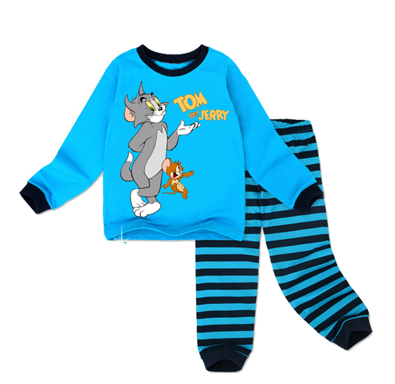 2014 new 2 pcs set Retail 100 cotton Hello kitty baby pajamas of the children leopard