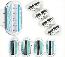 Hot selling 2 Pcs set Brand New V2s 3 Blade female health Shaving Razor women shaver