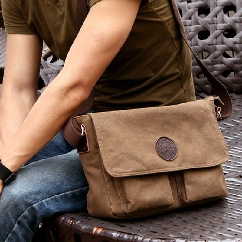 2014 new fashion men classic vintage outdoor hiking military messenger bags students school travel messenger bags