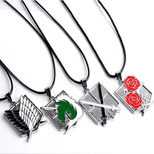 Leather Chain Geometric Anime Pendant Necklace Accessories Simple Brand Design Fine Jewelry Zinc Alloy Silver Plated Statement