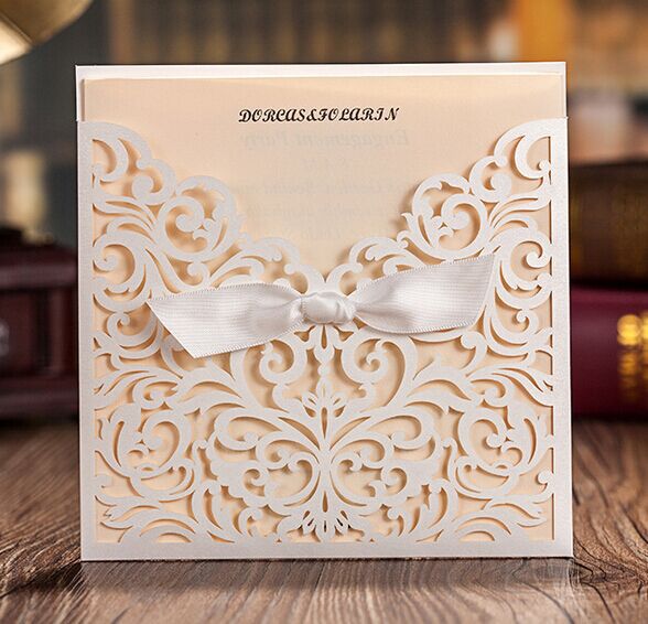 Pocket style wedding invitations bulk