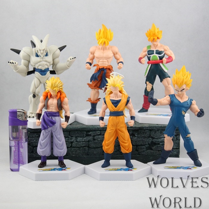 6pcs Dragonball Action Figure 15 Cm Super Saiyan Son Goku Gohan Goten 4250