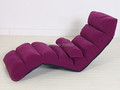 Floor Folding Purple Upholstered Chaise Lounge Living Room Furniture Foldable Legless Nap Sofa Modern Lazy Day