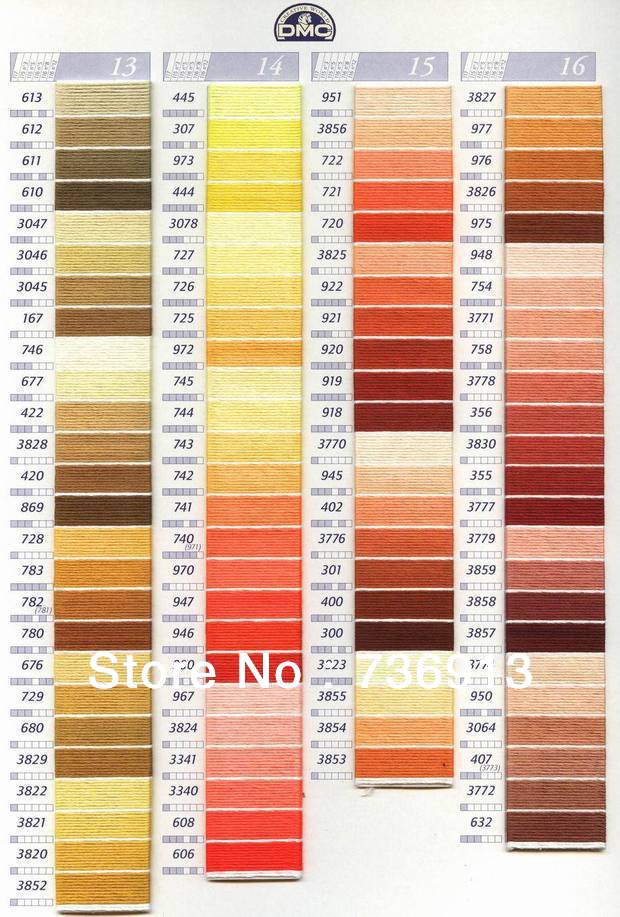 Description Picture 4 of item447 pieces  CXC Two Lables Cross Stitch / Embroidery Floss Thread