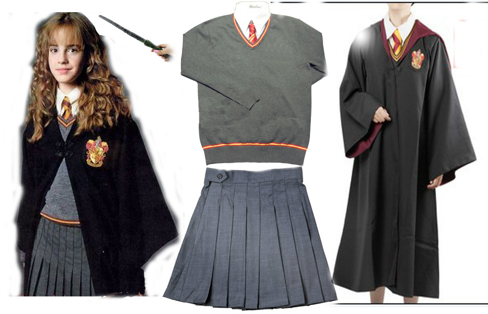 Gryffindor Hermione Cosplay Skirt Uniform from Harry Potter Custom Made coa...