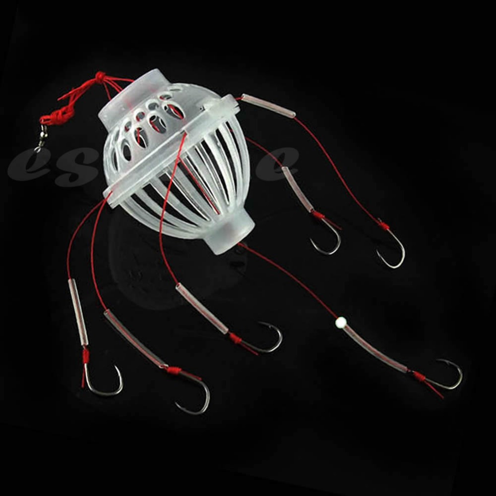 Free Shipping 5pcs/lot Fishing Tackle Sea Box Hook Monsters with Six Strong Hooks Hot