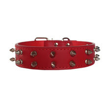 Rivets Studded Large Medium Dog Collar Dog Pet Cat Collar PU Leather Spiked Dog Collar For Pitbulls Golden Retriever Dog Collar