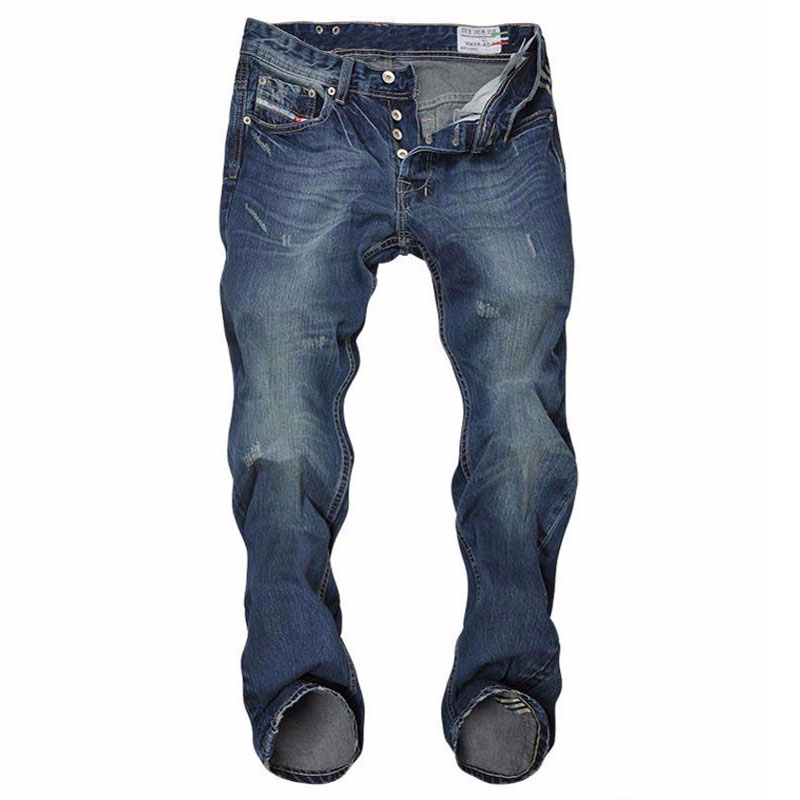Italian Fashion Designer Men's Jeans Famous Brand Ripped Jeans Men Cotton Denim Printed Jeans Casual Business Pants Autumn Style