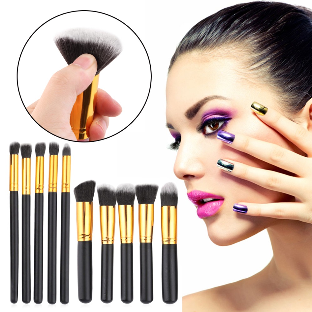 10PCS professional makeup brushes Set beauty Make Up Brush Set foundation brush Kits kabuki powder brushes of makeup 2015 Hot