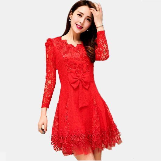 ... -Was-Thin-Red-Women-Lace-Dress-Plus-Size-Fashion-Solid-Hollow-Out.jpg