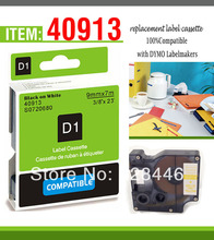 Details about Great quality Black on White Label Tape Compatible for DYMO D1 40913 3/8″ X 23′