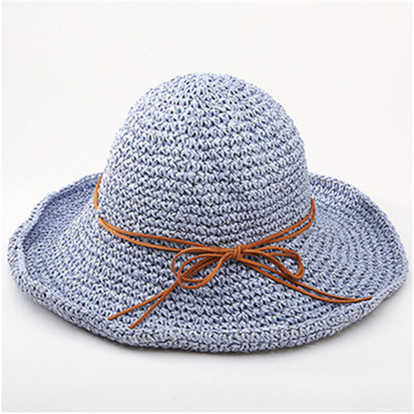 Fashion Women Raffia Grass Straw Sun Hat Elegant Lady Dome