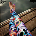 New Sexy 2016 Fashion Day Of The Dead Leggings Women Digital Printed Pants Sports Fitness Casual