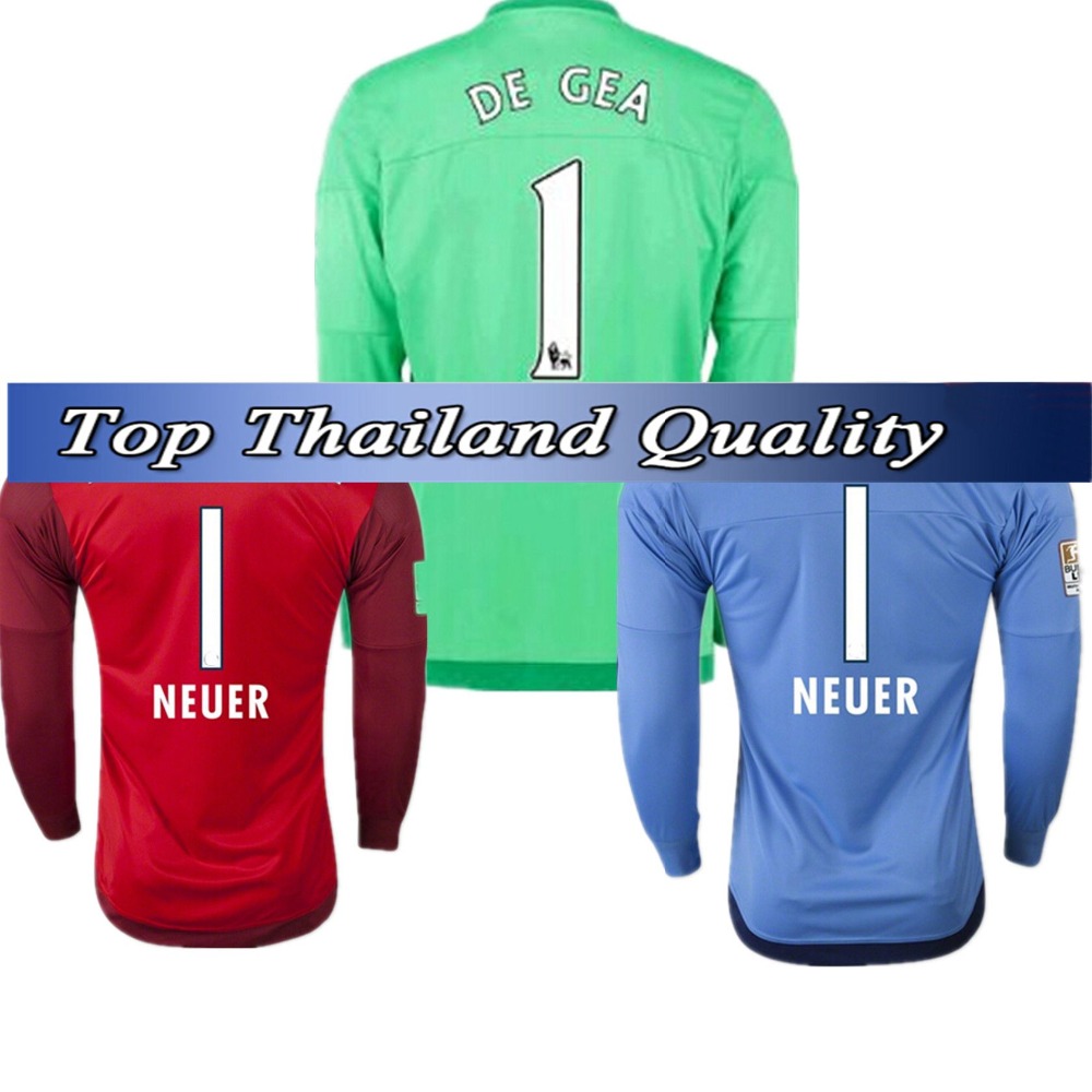 2015 2016 Long Sleeve home away 1 Manuel Neuer David De Gea Jersey