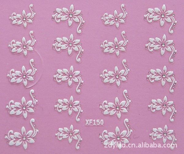 3D flower design Water Transfer Nails Art Sticker decals lady women manicure tools Nail Wraps Decals