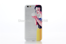 2014 New arrive 22 stylel For Apple iphone 6 case Transparent Snow White simpson Hand grasp