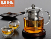Big 1200ml Tea Kettle Manual Heat Resistant Glass TeaPot Tea Set With Filter Infuser Tea Pots