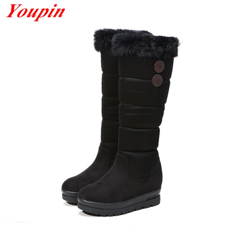 Autumn winter new boots women 2015 Black fashion Nei Zenggao Middle cylinder boot comfortable women's boots 34-39 women boots