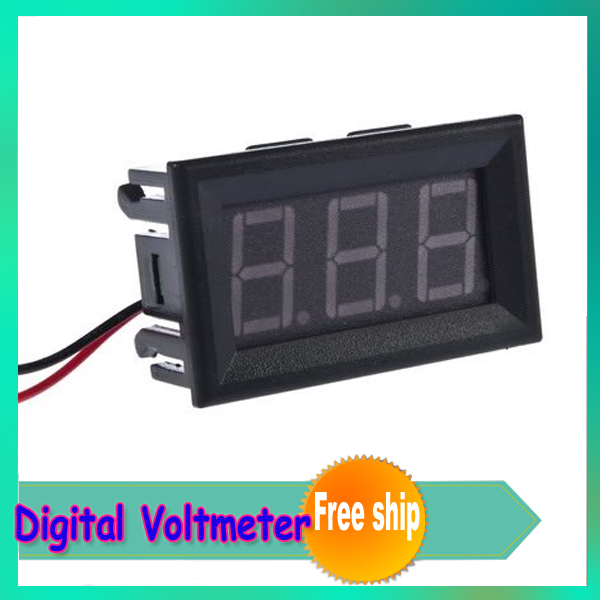 10pcs/lot 4.5-30V Digital MiNi LED Auto Car Truck Voltmeter Gauge Voltage Volt Panel Meter
