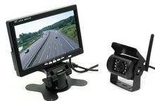 Free shipping!DIY 2.4G Wireless HD 7″ Monitor RX+TX IR Rearview Camera kit For Car Bus Parking backup camera
