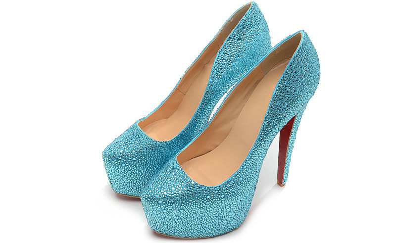 Bling 16cm Prom Shoes with Rhinestones Famous Red Bottom Heels ...