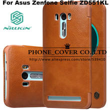 Nillkin Genuine Wallet Leather Case cover For Asus Zenfone Selfie ZD551KL 5.5 phone bags cases for asus zd551kl + film protector