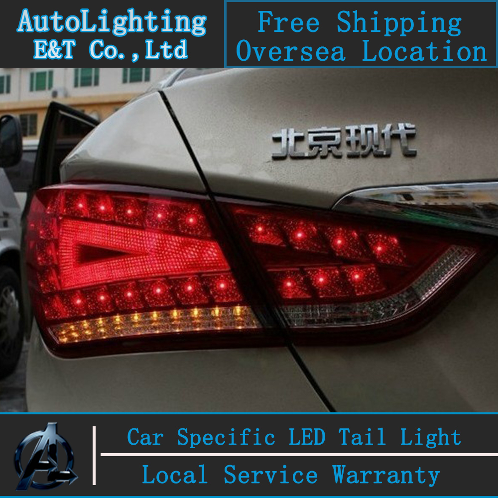 Задний фонарь для Hyundai Sonata8 Y20 из светодиодов задние лампы автомобили из светодиодов drl задняя крышка лампы сигнала + тормозная + обратный
