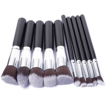 High Professional Cosmetics Brush Women Practical Powder Brushes Soft Cosmetic Makeup Brushes Toiletry 10 Pcs set