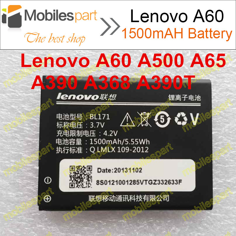 Lenovo A60     BL171 1500  -     Lenovo A60 A500 A65 A390 A368 A390T  