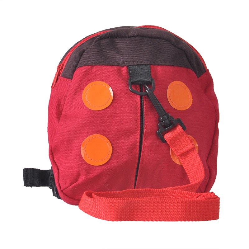 Children\'s Backpack Removable Tether Strap Baby Kids Keeper Toddler Safety Rein Ladybird Backpack Bag Small Cute Red Harness (3)